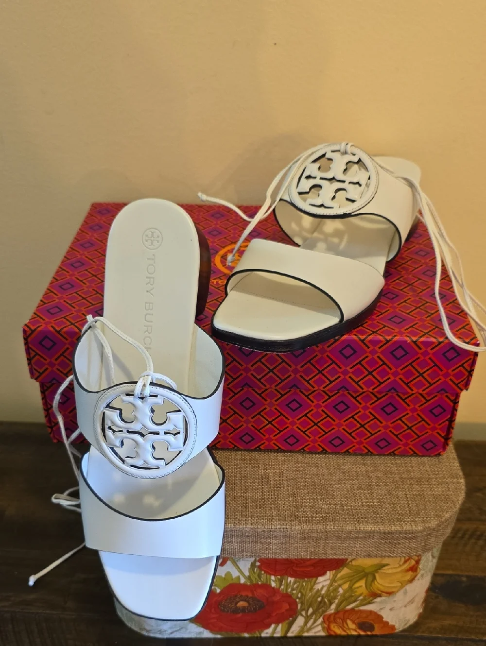 Tory Burch Bombe Miller Heel Sandals - Picture 10 of 14